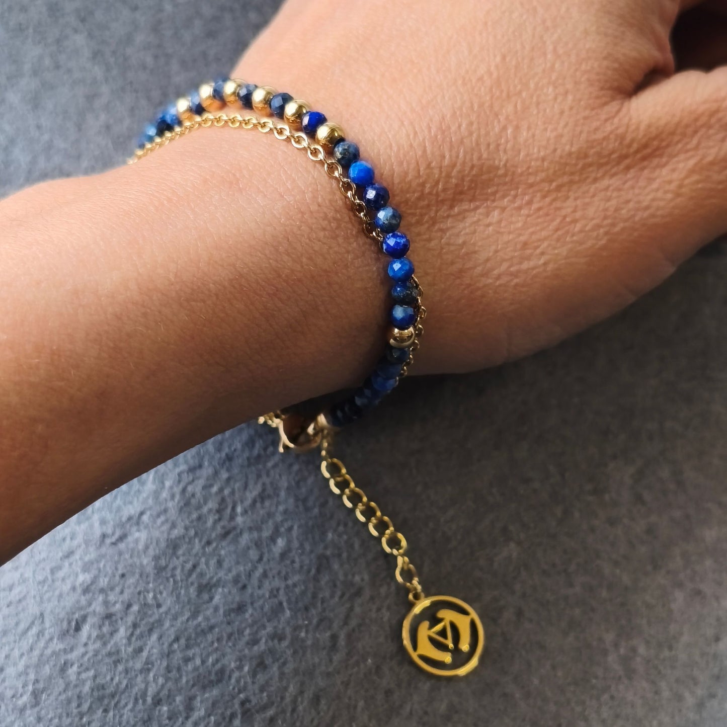 Pulseira Dupla Lápis Lazuli · Chakra do Terceiro Olho