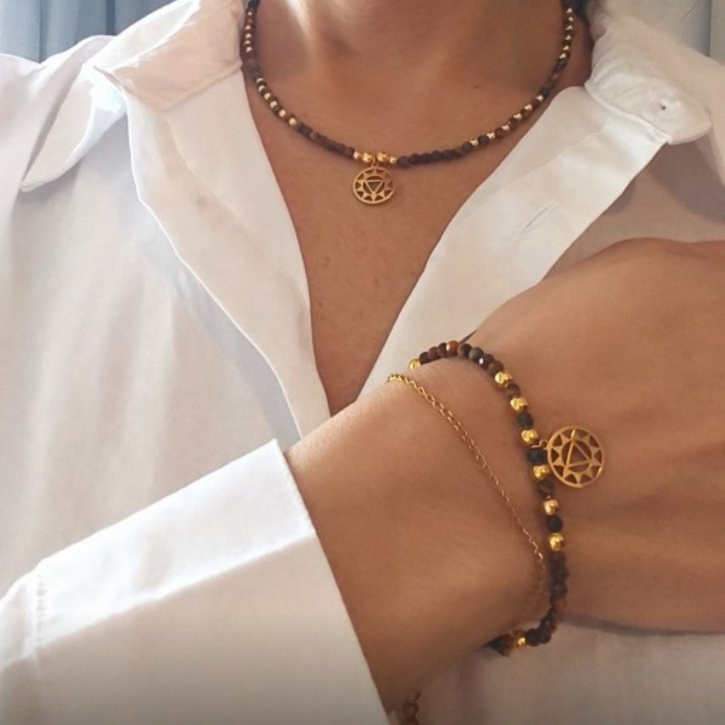 Colar Olho de Tigre · Chakra do Plexo Solar