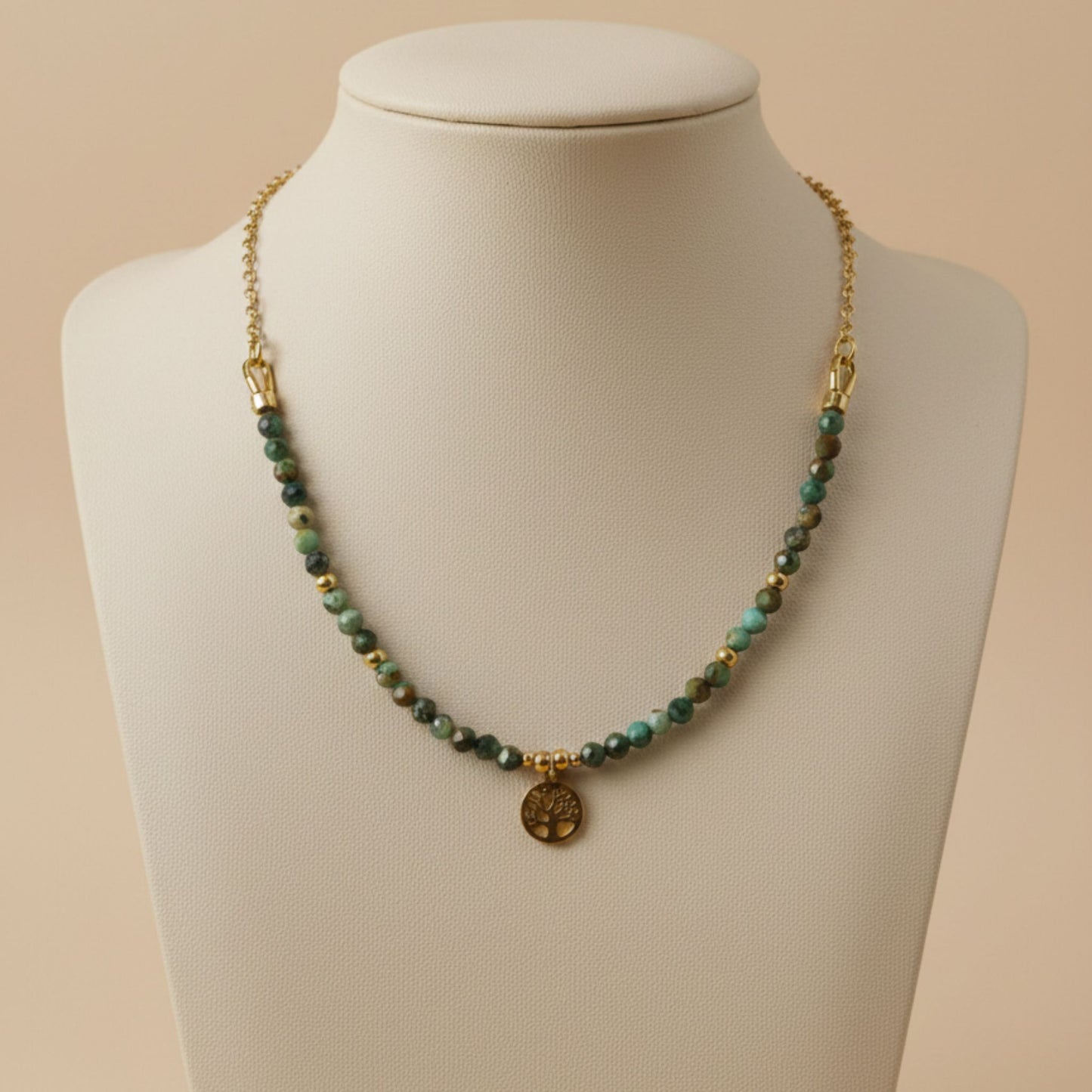 Colar Amuleto Árvore da Vida – Turquesa Africana