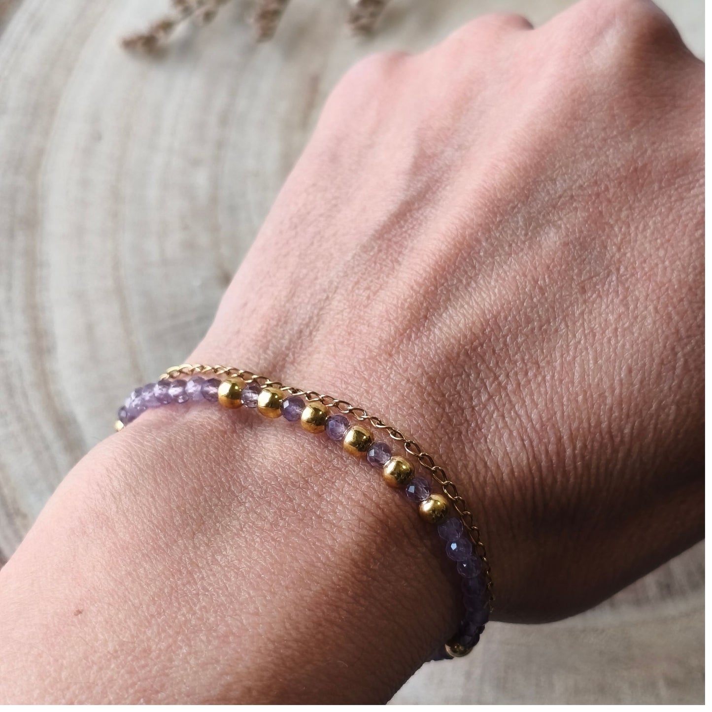 Pulseira Dupla Ametista · Chakra Coronário