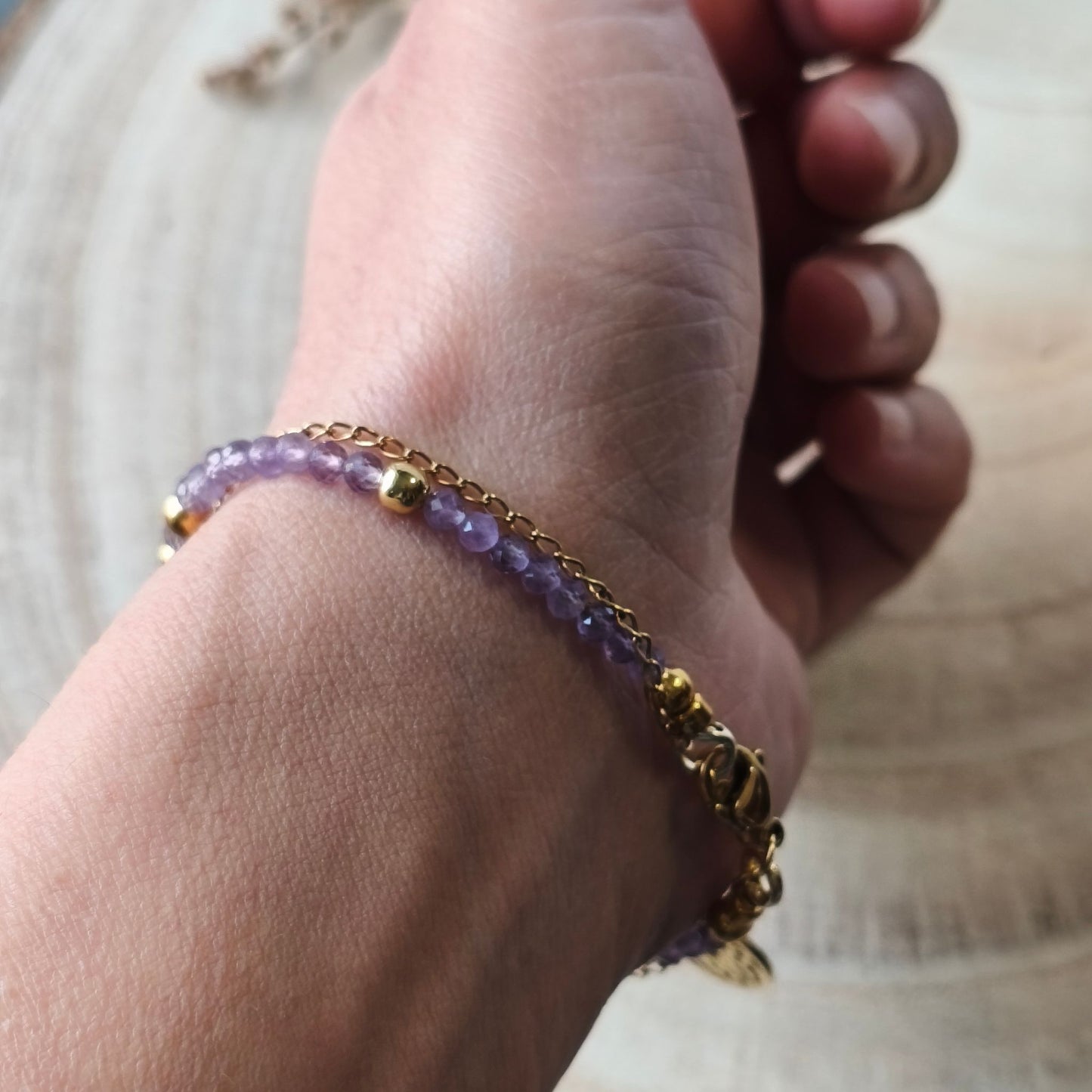 Pulseira Dupla Ametista · Chakra Coronário