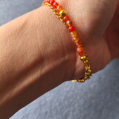 Pulseira Dupla Aventurina Laranja · Chakra Sacral