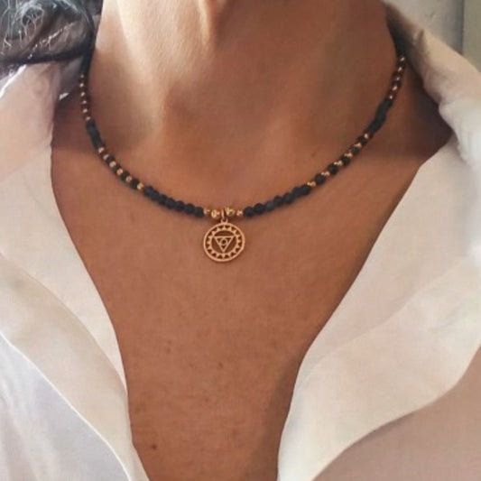 Colar Safira Azul · Chakra da Garganta