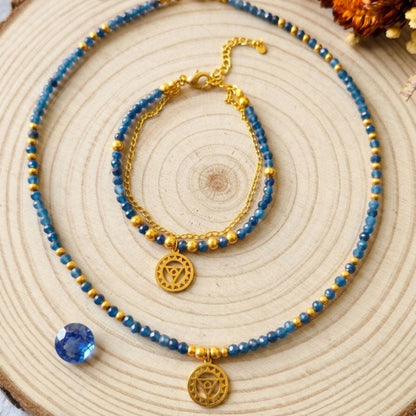 Colar Safira Azul · Chakra da Garganta
