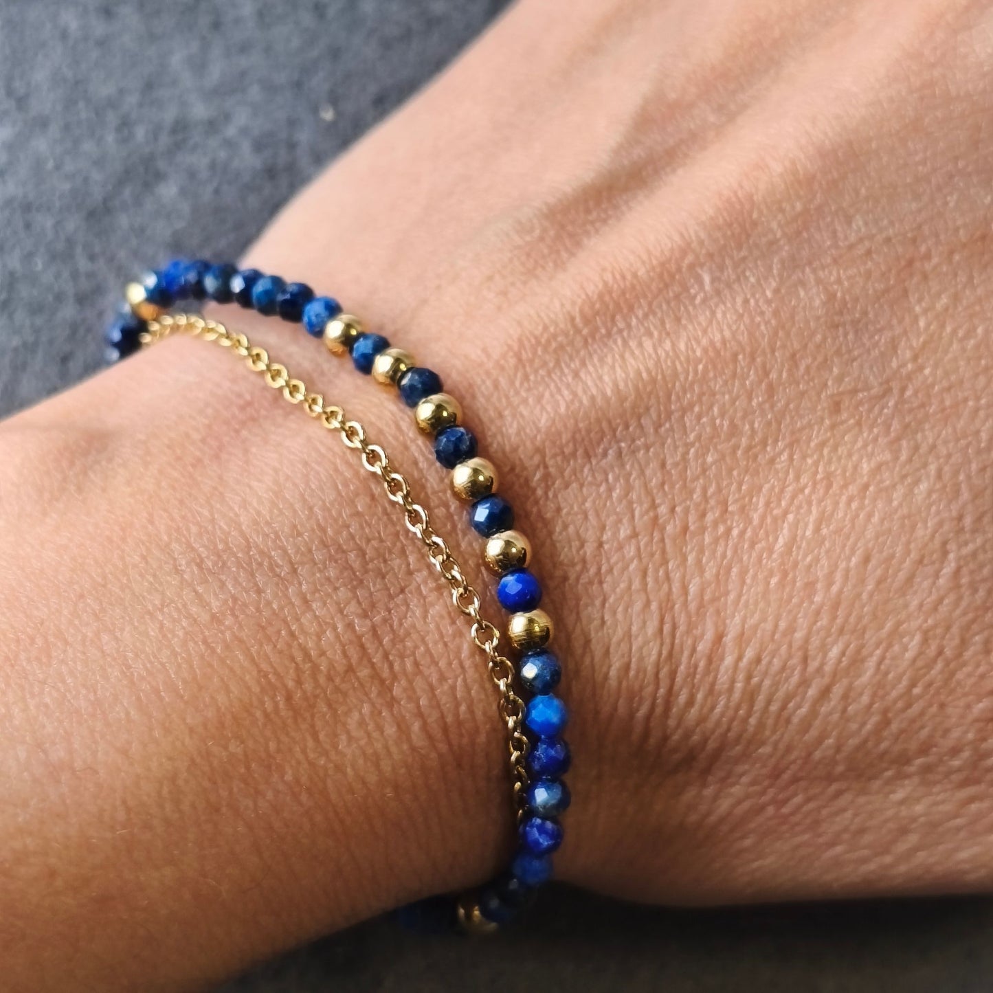 Pulseira Dupla Lápis Lazuli · Chakra do Terceiro Olho
