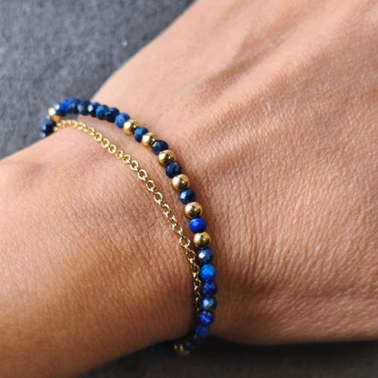 Pulseira Dupla Lápis Lazuli · Chakra do Terceiro Olho