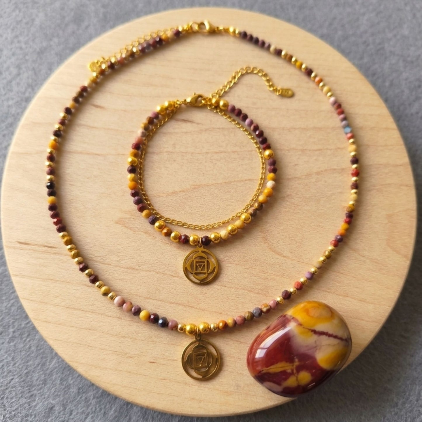Colar Jaspe Mokaite · Chakra Raíz