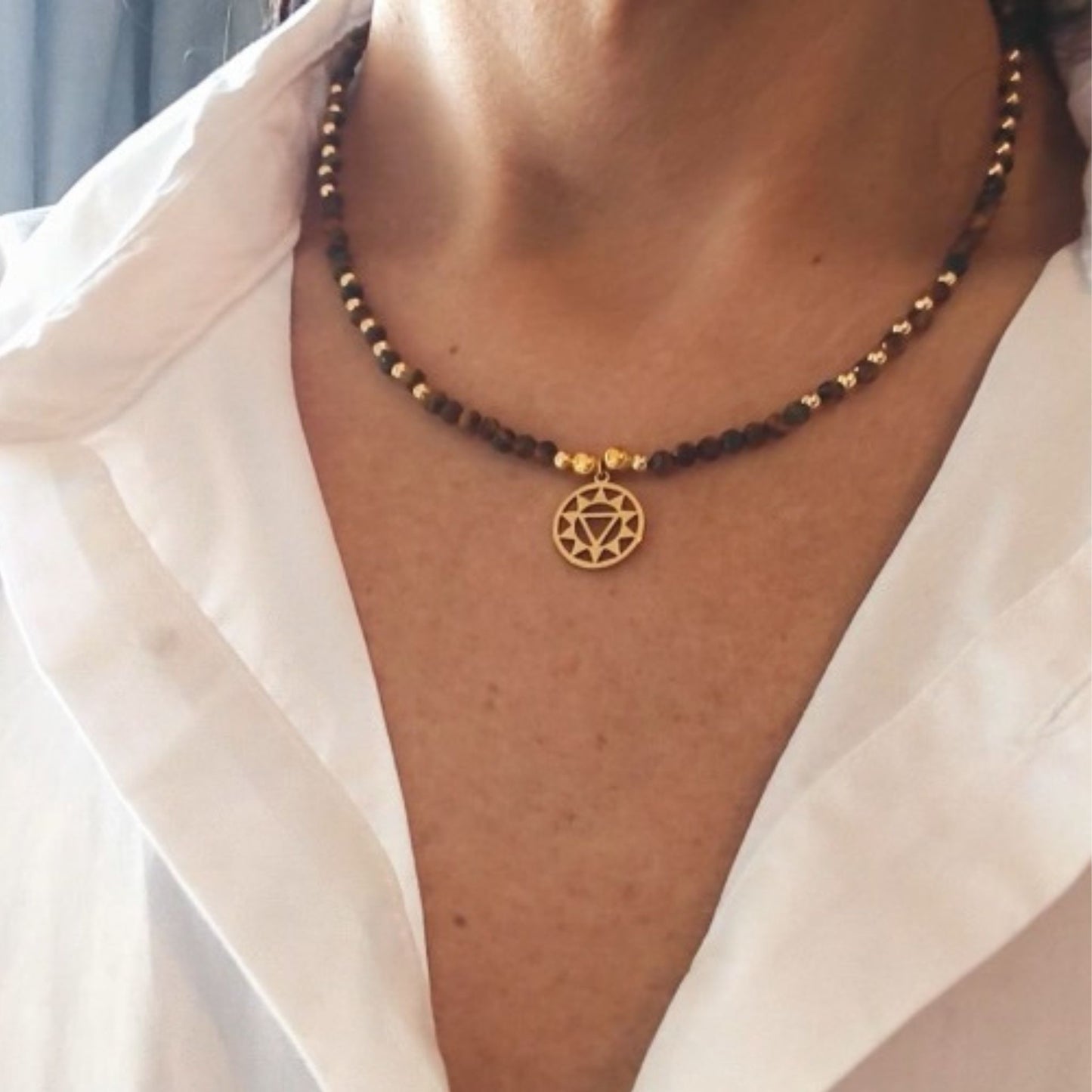 Colar Olho de Tigre · Chakra do Plexo Solar