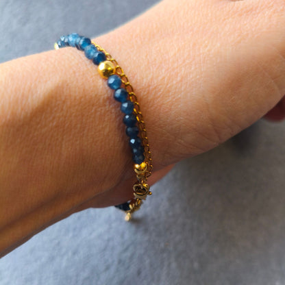 Pulseira Dupla Safira Azul · Chakra da Garganta